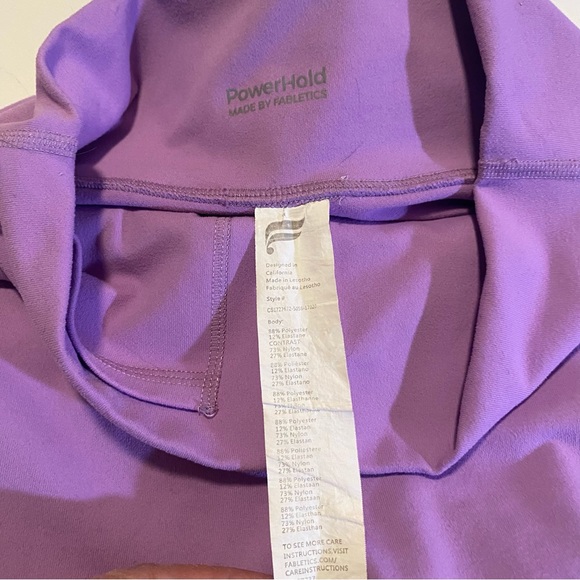 Fabletics SZ XS, 7/8 leggings,Power Hold, high waisted, 3 pockets, GUC, mesh - Picture 10 of 16